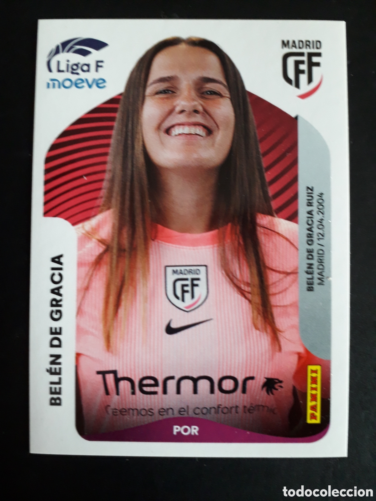 Cromos de f&uacute;tbol: BEL&Eacute;N DE GRACIA MADRID CFF N&deg; 245 LIGA F FEMENINA 2025 2026 25 26 PANINI SIN PEGAR PEDIDO M&Iacute;NIMO 3&euro;.