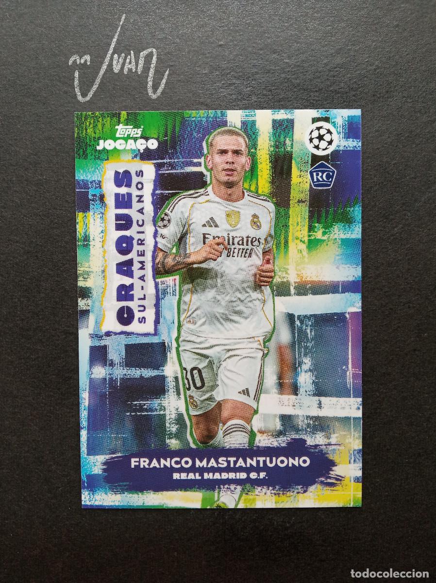 Cromos de f&uacute;tbol: CRAQUES SUL AMERICANOS ROOKIE MASTANTUONO REAL MADRID ⚽ TOPPS &reg; JOGA&Ccedil;O BRASIL 2025 2026 25 26 NUEVO