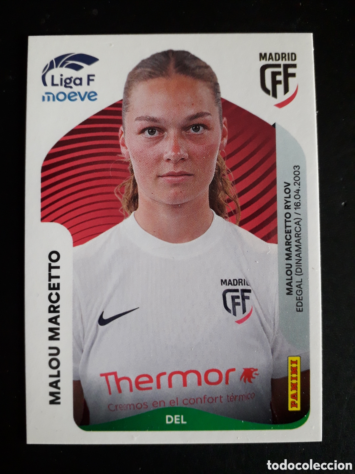 Cromos de f&uacute;tbol: MALOU MARCETTO MADRID CFF N&deg; 256 LIGA F FEMENINA 2025 2026 25 26 PANINI SIN PEGAR PEDIDO M&Iacute;NIMO 3&euro;.