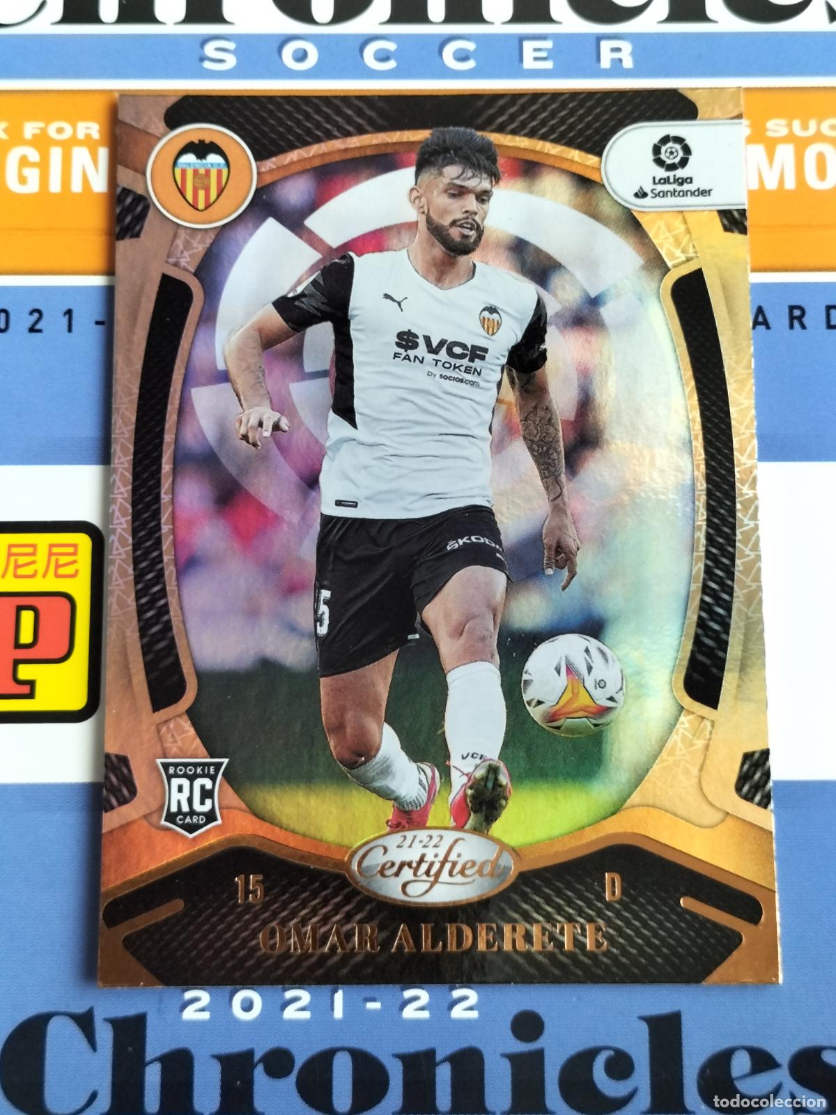 Cromos de f&uacute;tbol: N&ordm; 168 OMAR ALDERETE RC ROOKIE VALENCIA CARD CHRONICLES LA LIGA SOCCER 2021 2022 21 22 PANINI