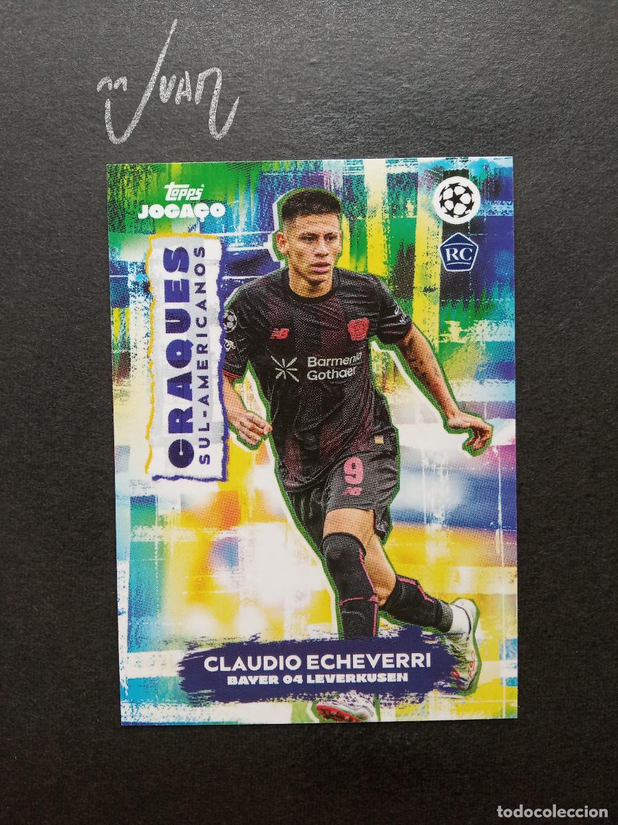 Cromos de f&uacute;tbol: CRAQUES SUL AMERICANOS ROOKIE ECHEVERRI BAYER LEVERKUSEN⚽ TOPPS&reg; JOGA&Ccedil;O BRASIL 2025 2026 25 26 NUEVO