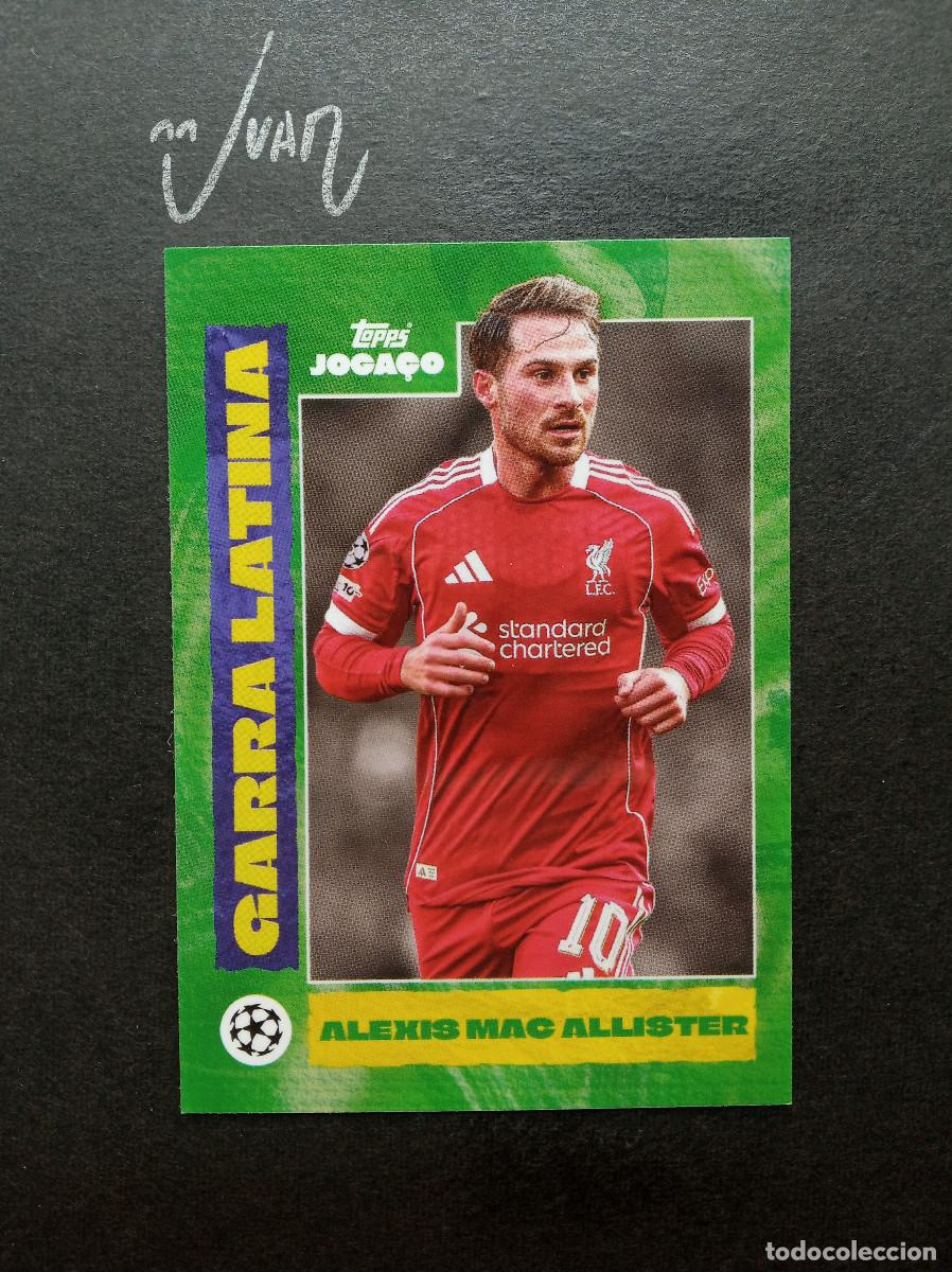 Figurine di Calcio: GARRA LATINA MAC ALLISTER LIVERPOOL ARGENTINA ⚽ TOPPS &reg; JOGA&Ccedil;O BRASIL 2025 2026 25 26 NUEVO