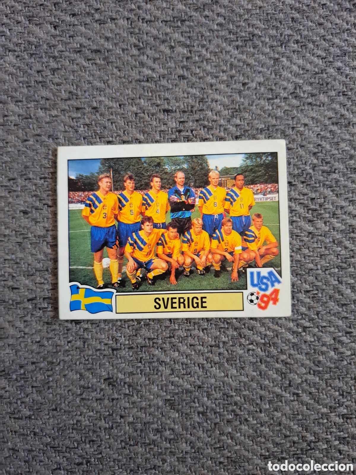 Cromos de f&uacute;tbol: Sverige (Suecia)Alineaci&oacute;n.N&deg;162. Panini Mundial USA 94