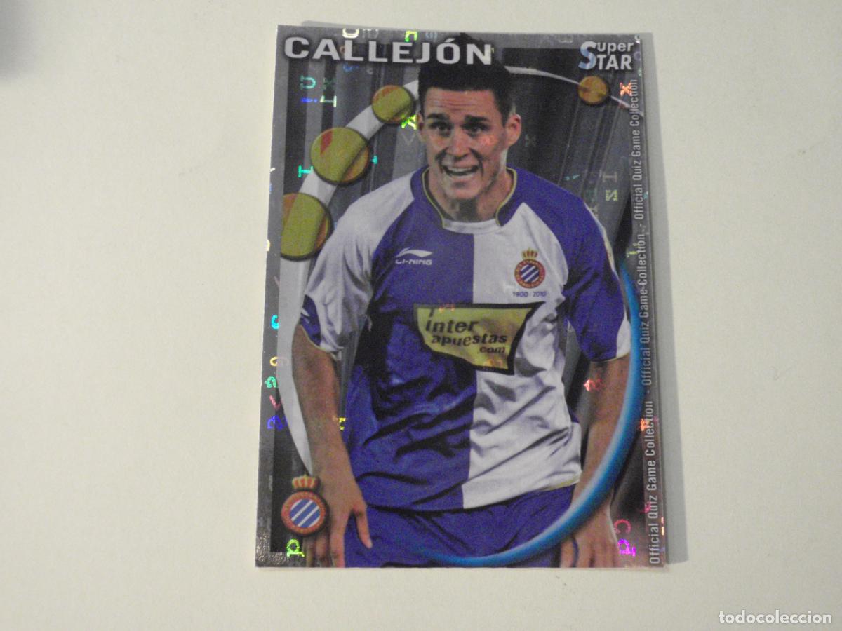 Cromos de f&uacute;tbol: 295 CALLEJ&Oacute;N Espanyol SUPERSTAR LETRAS. MUNDICROMO 2010 2011 LAS FICHAS QUIZ DE LA LIGA 10 11