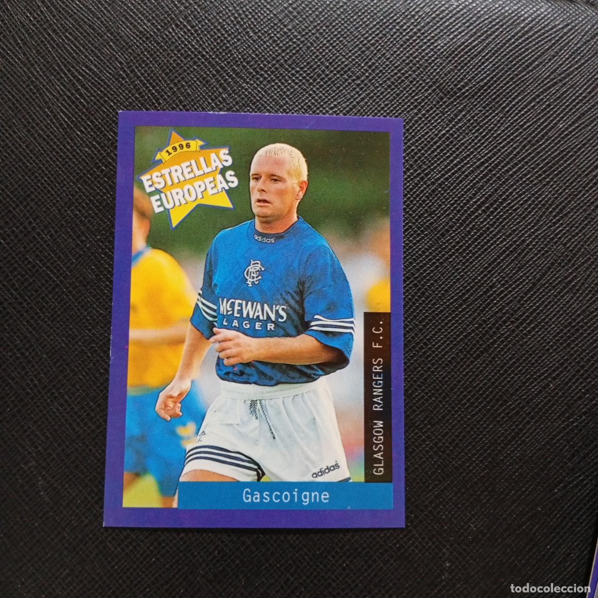 Cartes &agrave; collectionner de Football: 26 GASCOIGNE GLASGOW RANGERS PANINI ESTRELLAS EUROPEAS 1996 CROMO FUTBOL 96 - A193 PG532