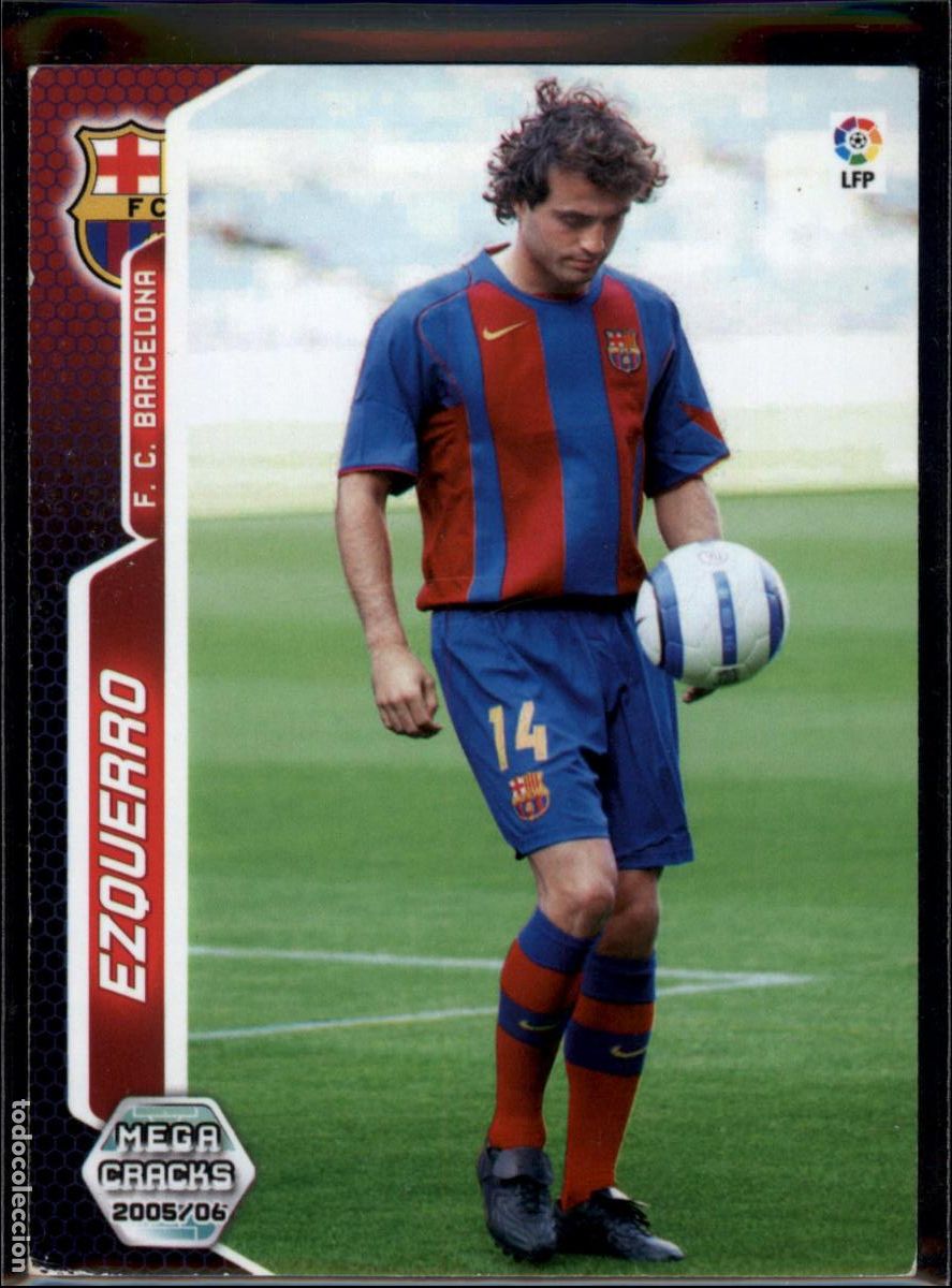 Cromos de f&uacute;tbol: Ezquerro Nuevo Fichaje N&ordm; 445 Bar&ccedil;a (Barcelona) LFP Megacracks 2005 2006 Panini 05 06