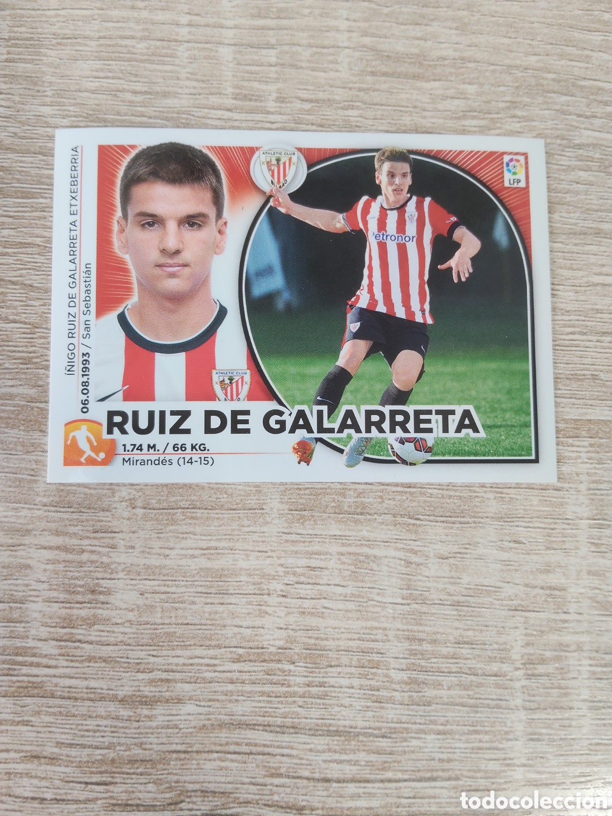 Cromos de f&uacute;tbol: Ruiz de Galarreta Athletic de Bilbao liga 2014 2015 14 15 ediciones este