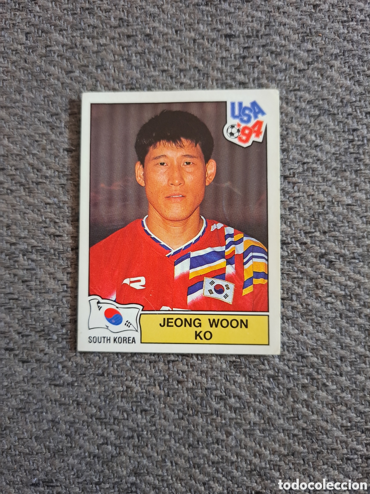 Cromos de f&uacute;tbol: Jeong Woon Ko. N&deg;217. Corea del Sur. Panini Mundial USA 94.