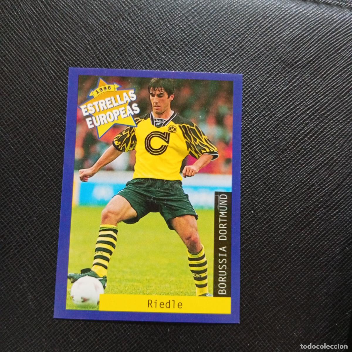 Cromos de f&uacute;tbol: 21 RIEDLE BORUSSIA DORTMUND PANINI ESTRELLAS EUROPEAS 1996 CROMO FUTBOL 96 - A33 PG2 B