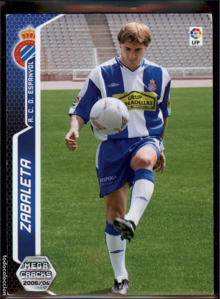 Cromos de f&uacute;tbol: Zabaleta N&ordm; 156 RCD Espanyol LFP Megacracks 2005 2006 Panini 05 06