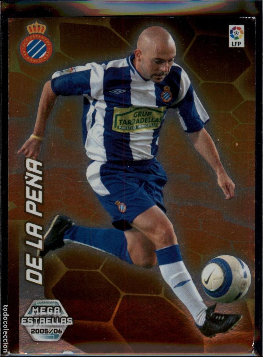 Cromos de f&uacute;tbol: De la Pe&ntilde;a Mega Estrellas N&ordm; 383 RCD Espanyol LFP Megacracks 2005 2006 Panini 05 06