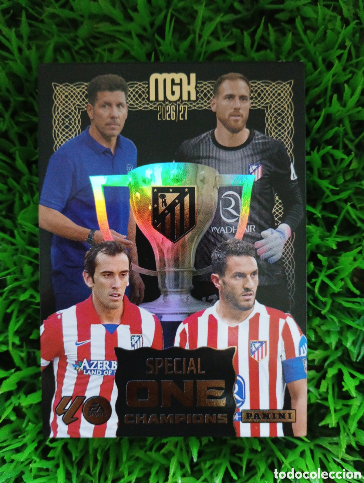 Cromos de f&uacute;tbol: Simeone-Oblak-Godin-Koke- Atletico De Madrid SPECIAL ONE CHAMPIONS Megacracks 26-27