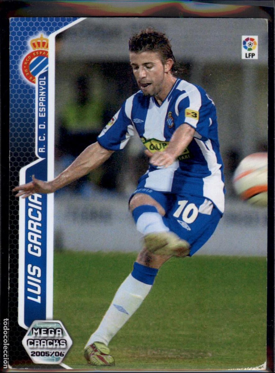 Cromos de f&uacute;tbol: Luis Garc&iacute;a Nuevo Fichaje N&ordm; 495 RCD Espanyol LFP Megacracks 2005 2006 Panini 05 06