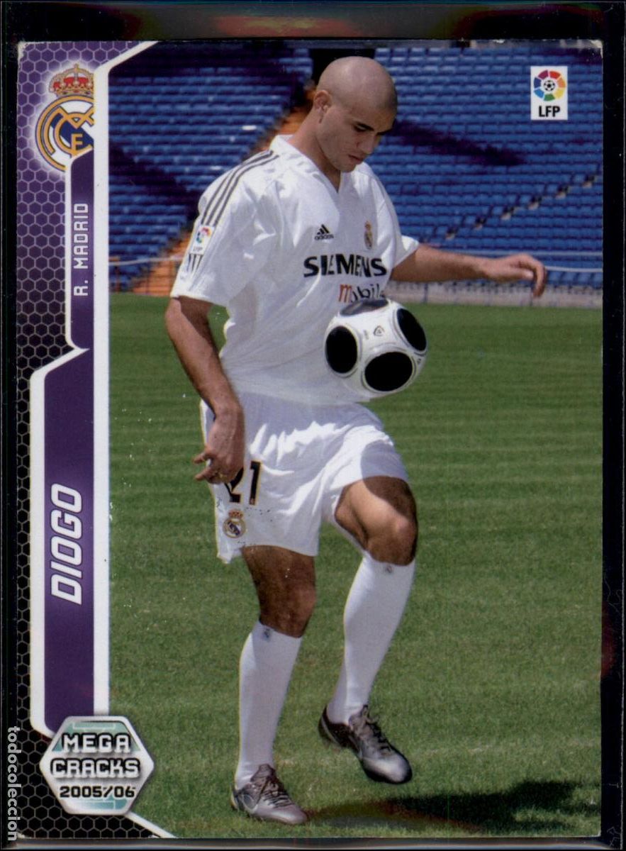 Cromos de f&uacute;tbol: Diogo N&ordm; 190 Real Madrid LFP Megacracks 2005 2006 Panini 05 06
