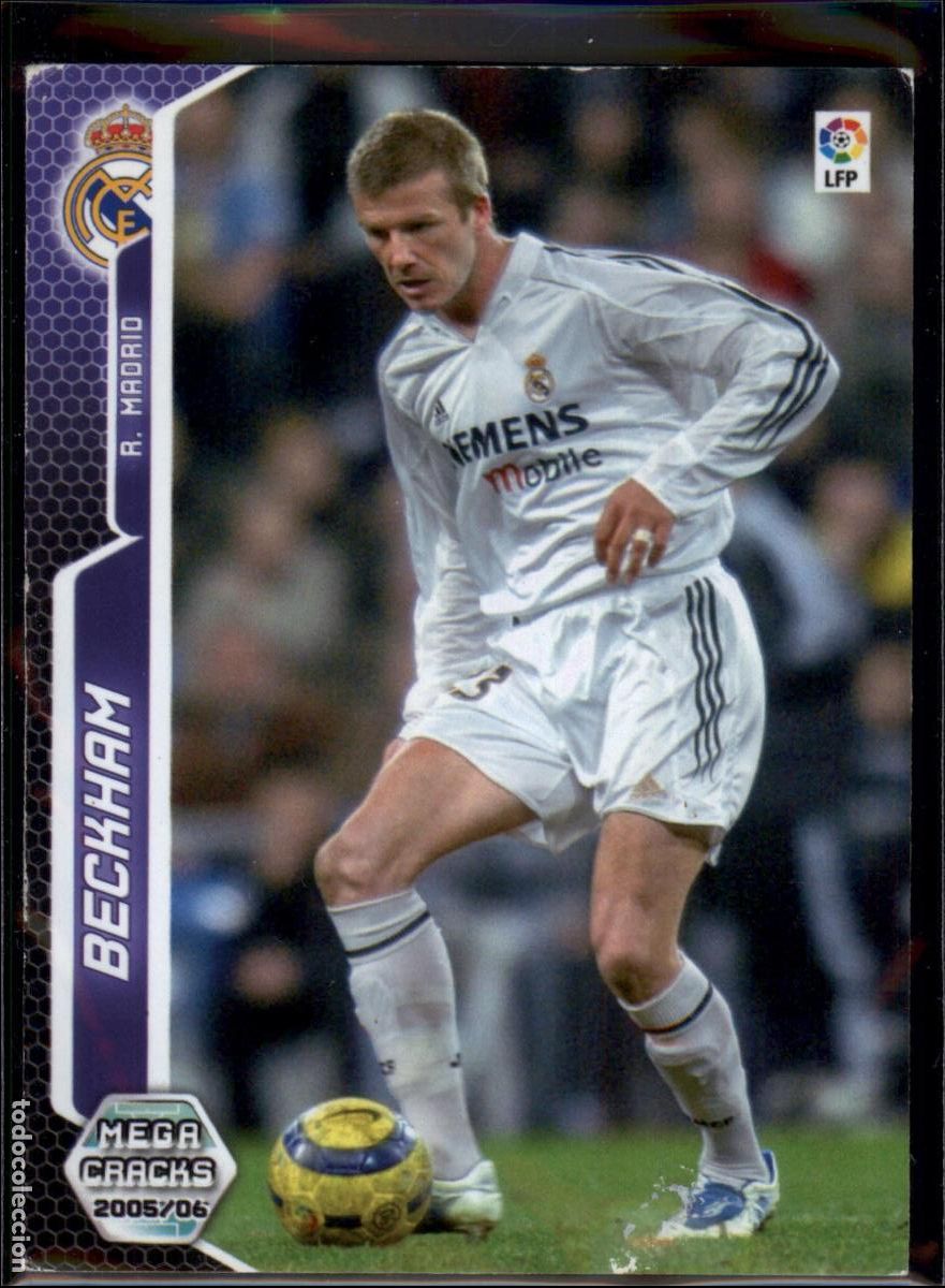Cromos de f&uacute;tbol: Beckham N&ordm; 192 Real Madrid La Liga LFP Megacracks 2005 2006 Panini 05 06
