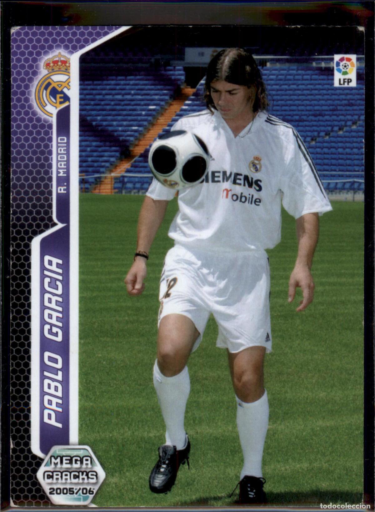 Cromos de f&uacute;tbol: Pablo Garc&iacute;a N&ordm; 193 Real Madrid La Liga LFP Megacracks 2005 2006 Panini 05 06