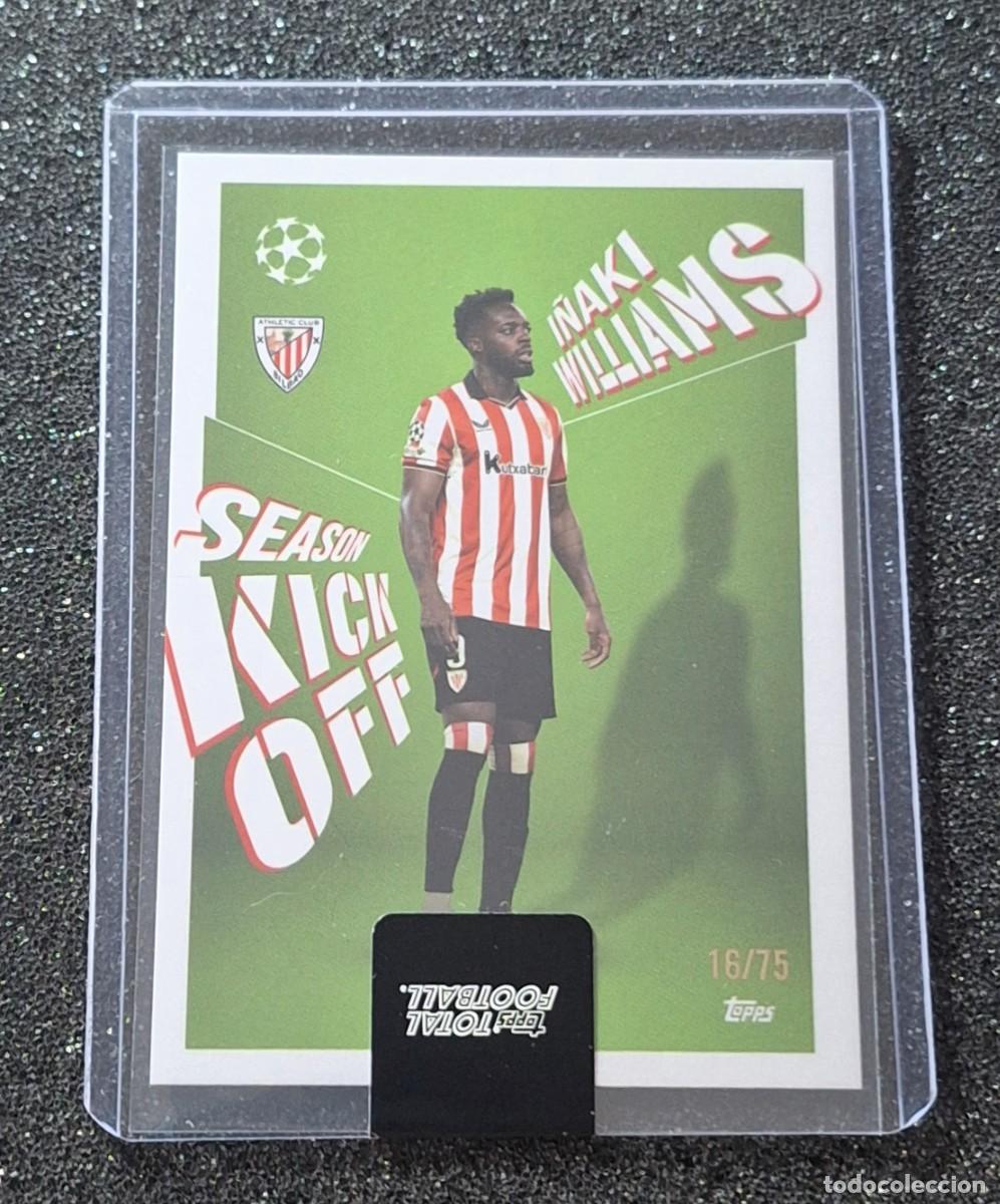 Cromos de f&uacute;tbol: I&ntilde;aki Williams Athletic de Bilbao Topps Total Football Green Season Kick Off 16/75