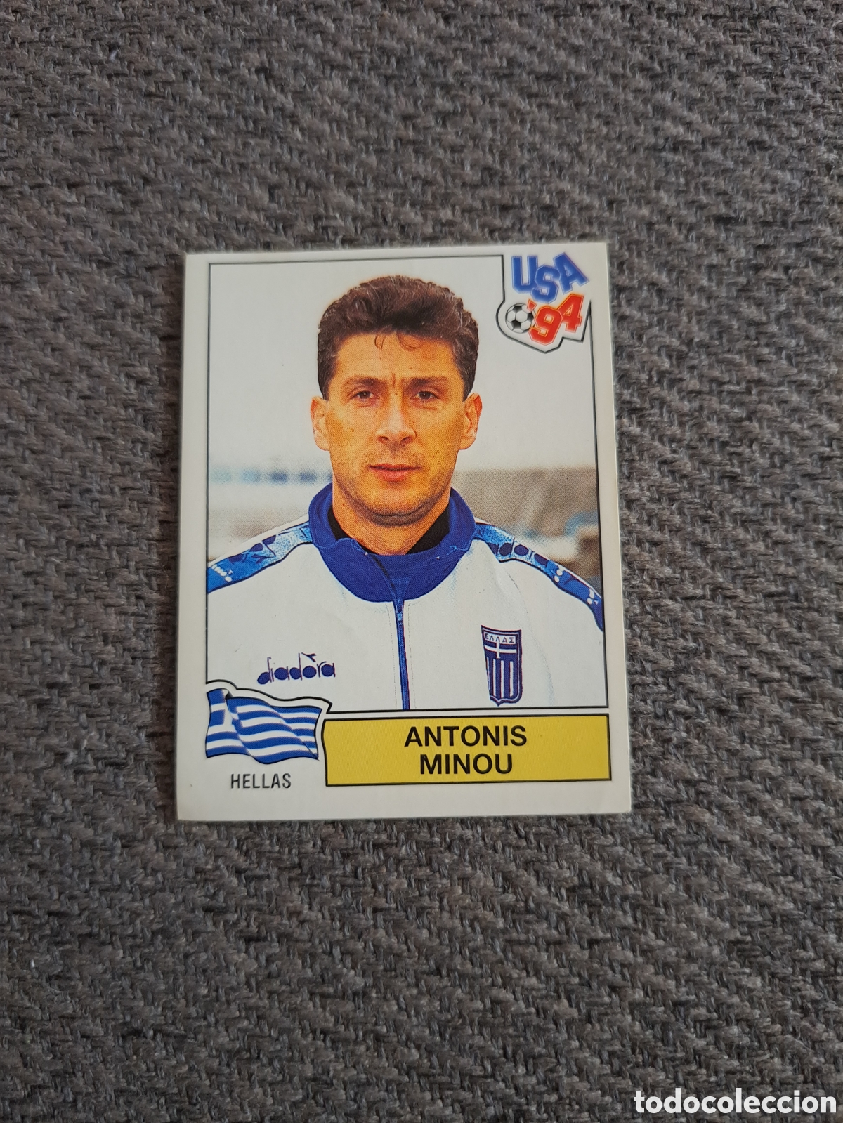 Cromos de f&uacute;tbol: Minou. N&deg;264. Grecia. Panini Mundial USA 94.