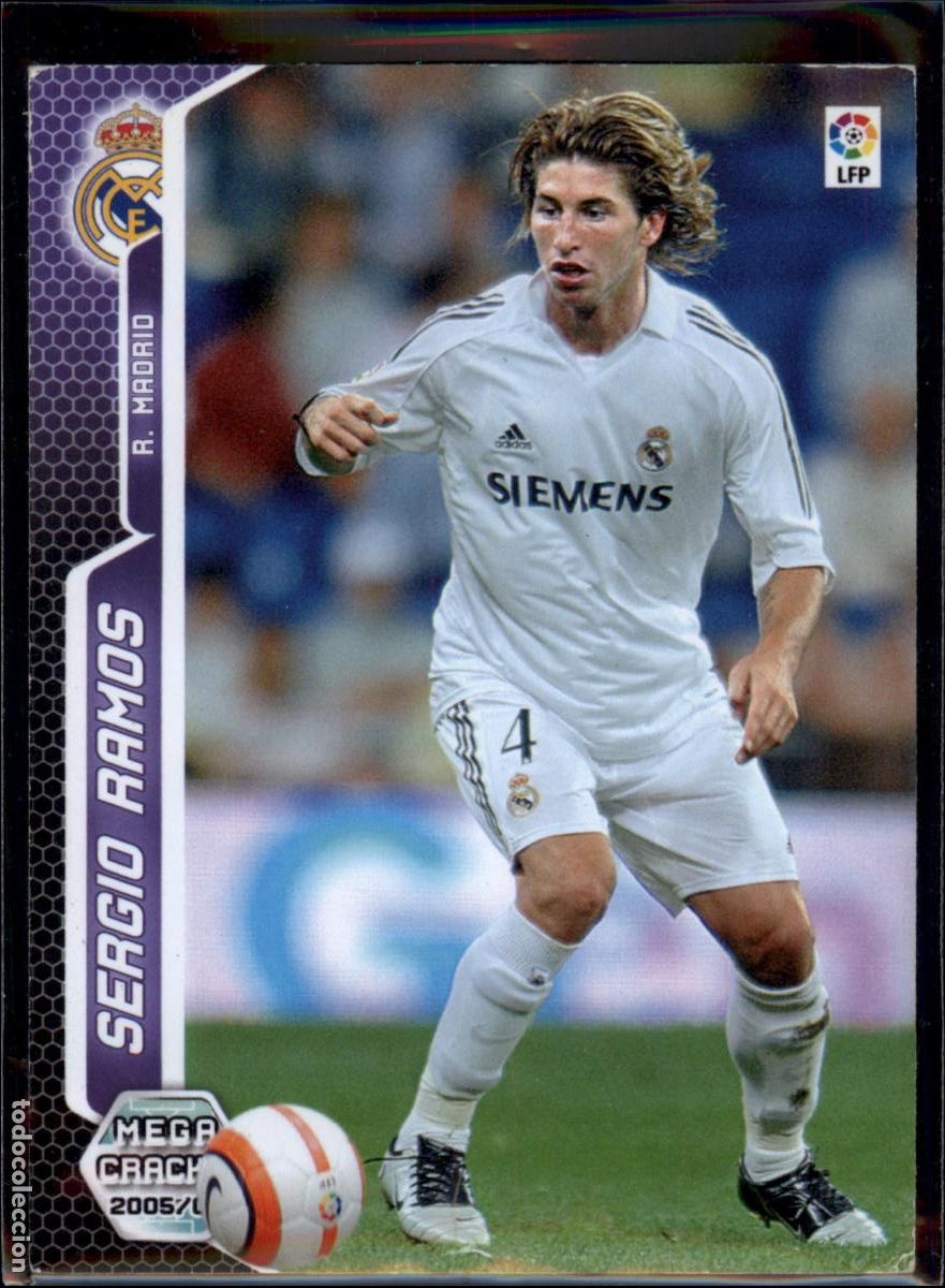 Cromos de f&uacute;tbol: Sergio Ramos Nuevo Fichaje N&ordm; 487 Real Madrid La Liga LFP Megacracks 2005 2006 Panini 05 06