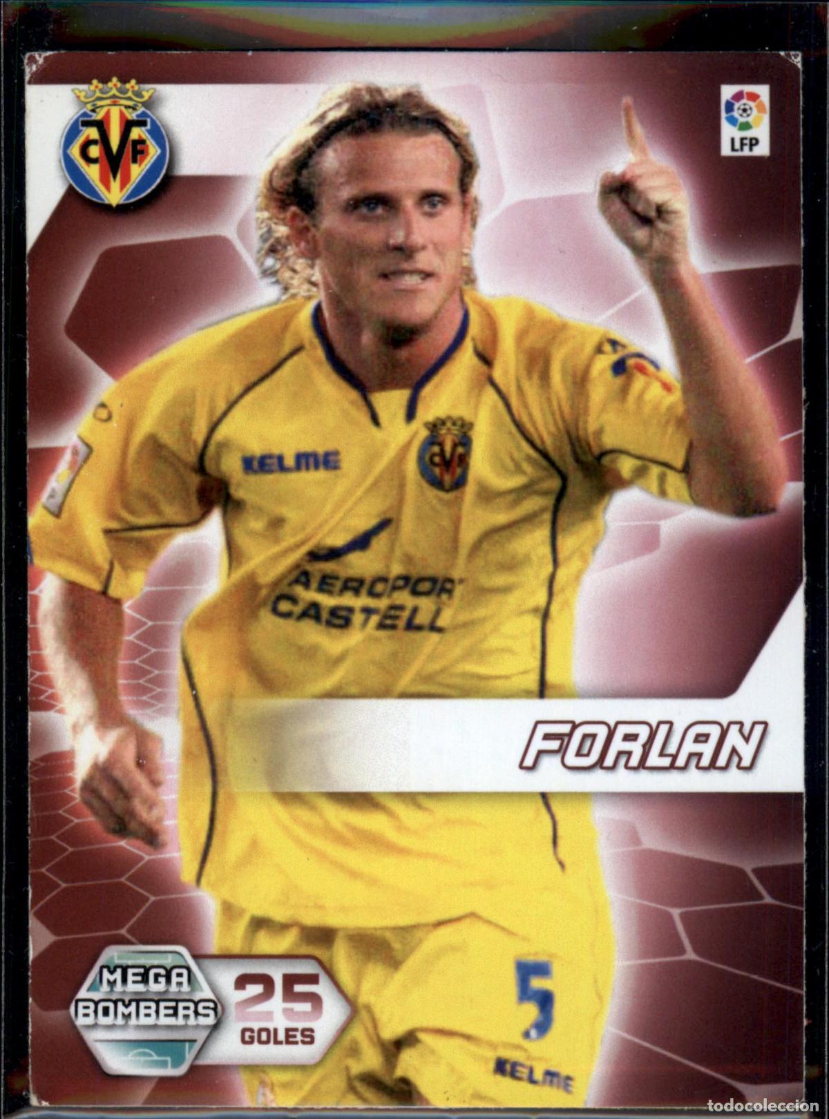 Figurine di Calcio: Forlan Mega Bombers N&ordm; 397 Villarreal CF La Liga LFP Megacracks 2005 2006 Panini 05 06