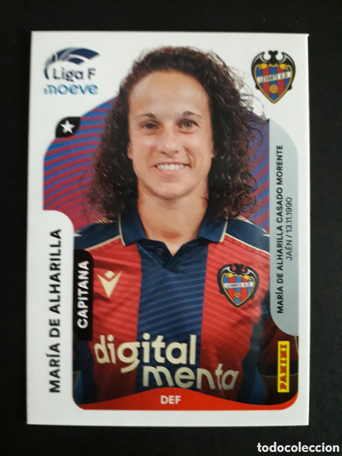 Figurine di Calcio: MAR&Iacute;A DE ALHARILLA LEVANTE N&deg; 226 LIGA F FEMENINA 2025 2026 25 26 PANINI SIN PEGAR PEDIDO M&Iacute;NIMO 3&euro;.