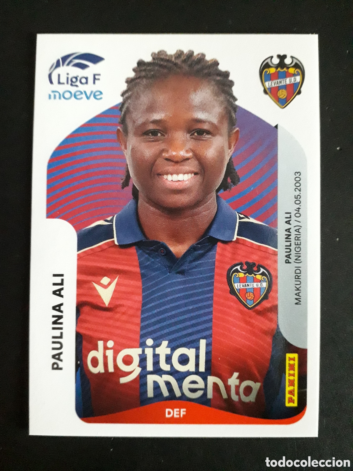 Figurine di Calcio: PAULINA ALI LEVANTE N&deg; 228 A LIGA F FEMENINA 2025 2026 25 26 PANINI SIN PEGAR PEDIDO M&Iacute;NIMO 3&euro;