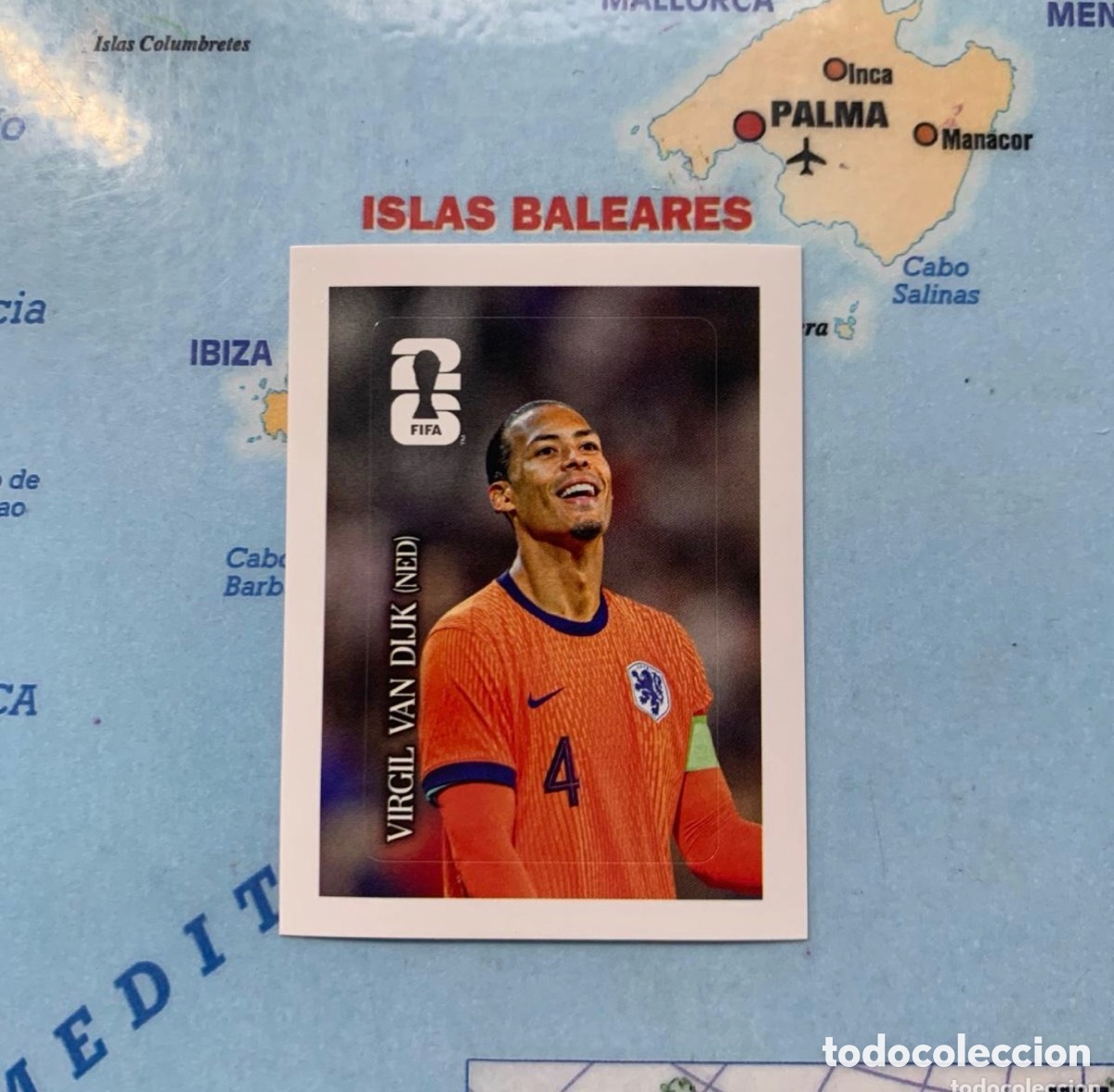 Cromos de f&uacute;tbol: Virgin van Dijk CC6 cromo Coca Cola de Pa&iacute;ses Bajos panini Mundial Fifa World Cup 2026