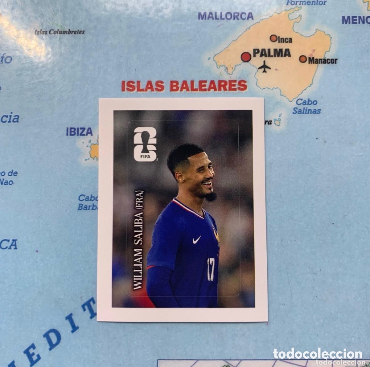 Cromos de f&uacute;tbol: Saliba CC9 cromo Coca Cola de Francia panini Mundial Fifa World Cup 2026
