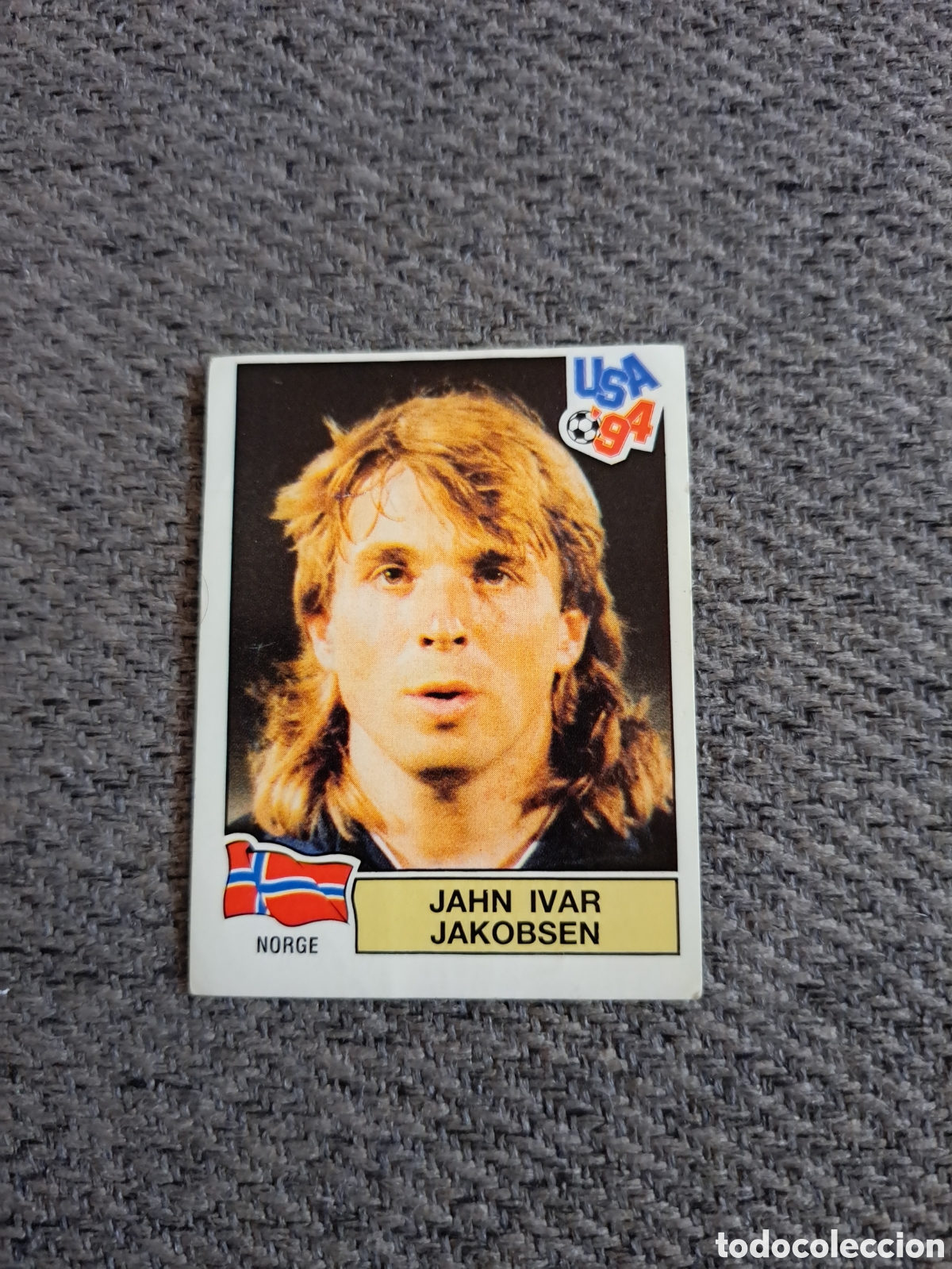 Cromos de f&uacute;tbol: Jakobsen. N&deg;355. Noruega. Panini Mundial USA 94.