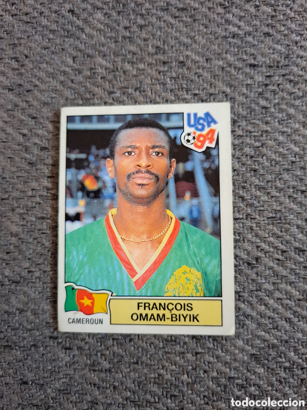 Cromos de f&uacute;tbol: Omam-Biyik. N&deg;146. Camer&uacute;n. Panini Mundial USA 94