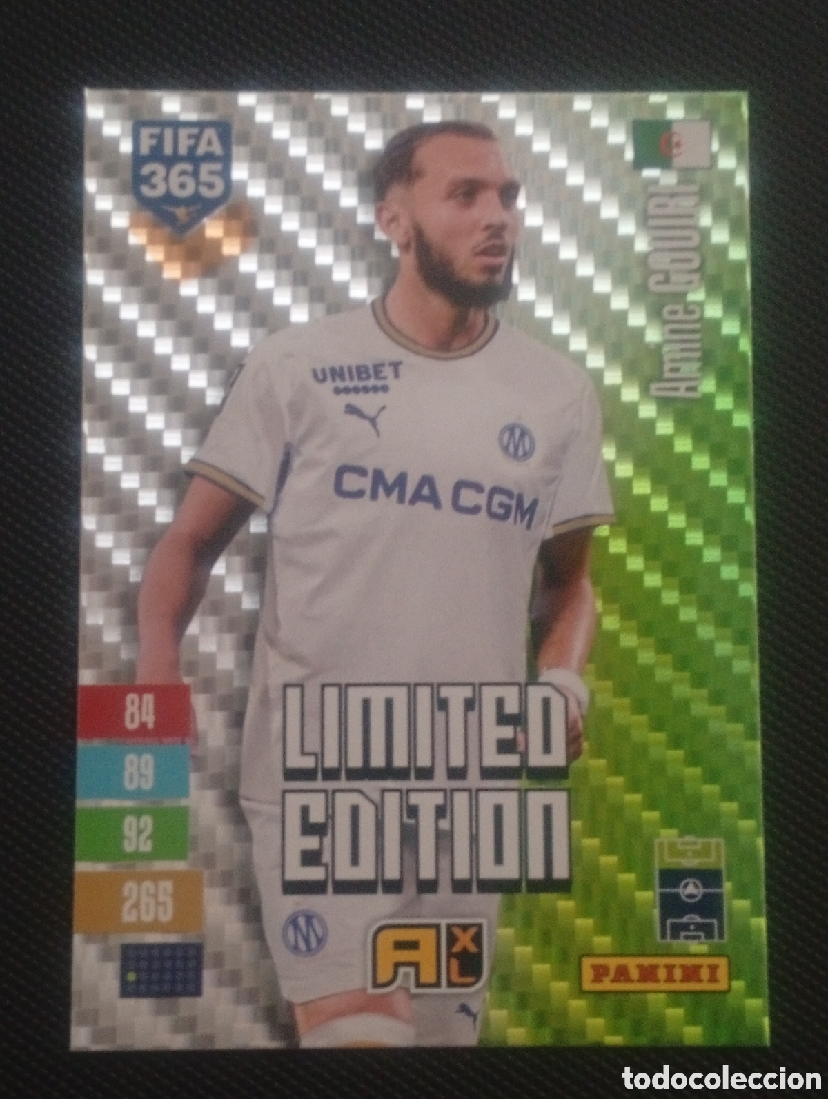 Cromos de f&uacute;tbol: limited edition GOUIRI MARSELLA FIFA 365 ADRENALYN XL 2026 2027 26 27 CARDS PANINI TOPPS ALGERIA