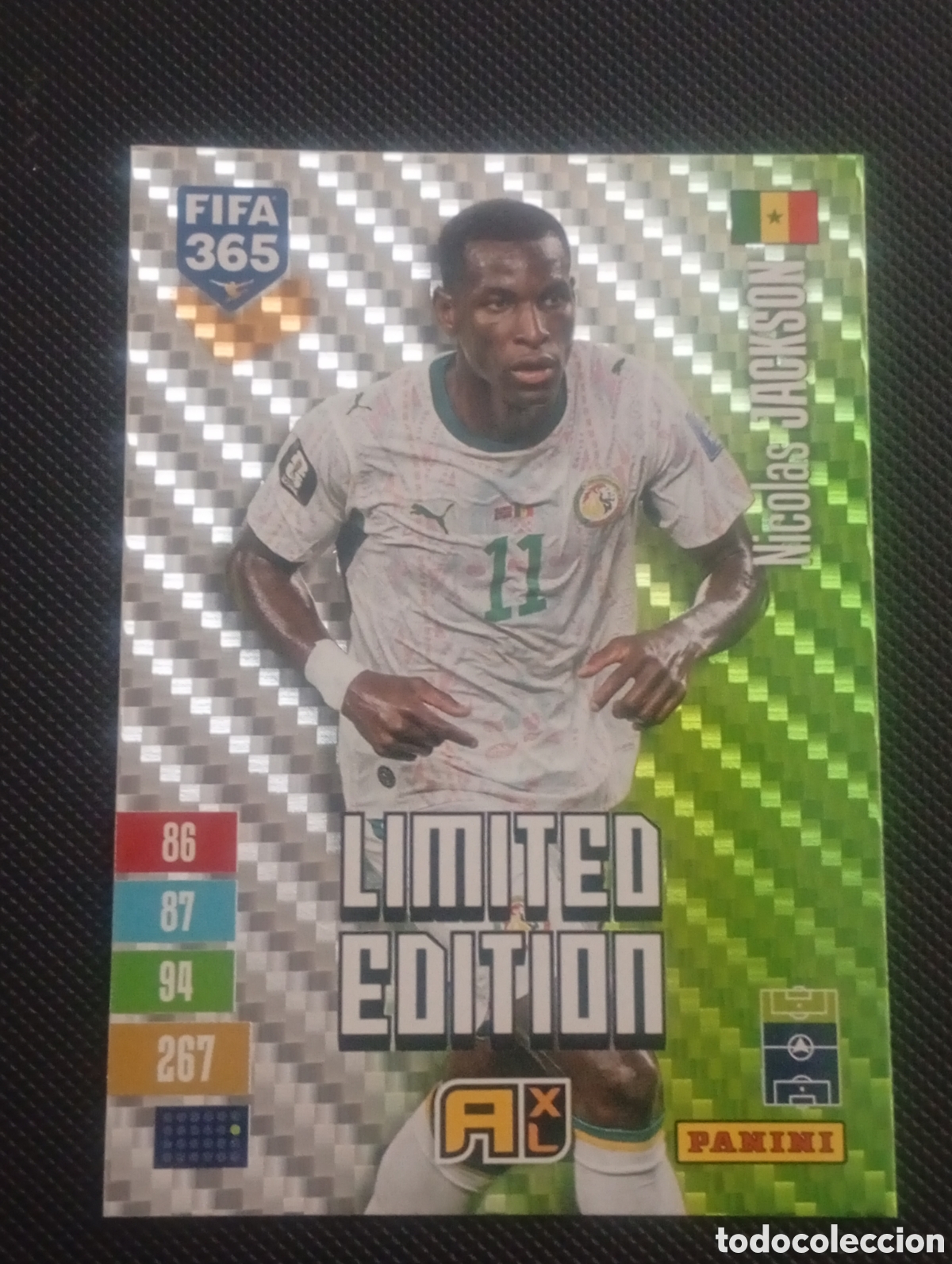 Cromos de f&uacute;tbol: limited edition JACKSON SENEGAL FIFA 365 ADRENALYN XL 2026 2027 26 27 CARDS PANINI TOPPS ASTON VILLA