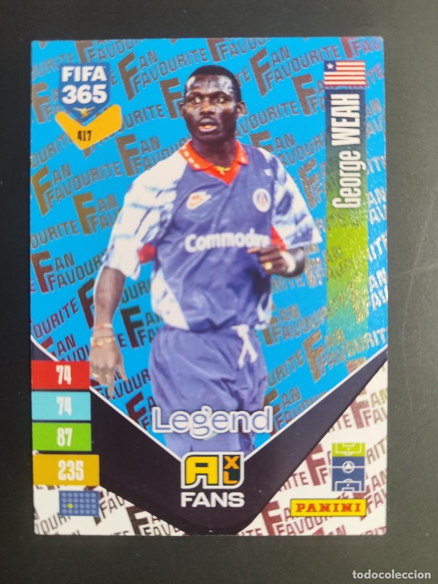 Cromos de f&uacute;tbol: ADRENALYN XL FIFA 365 2027 CARD FANS PARALELA AZUL WEAR PSG # 417 PANINI