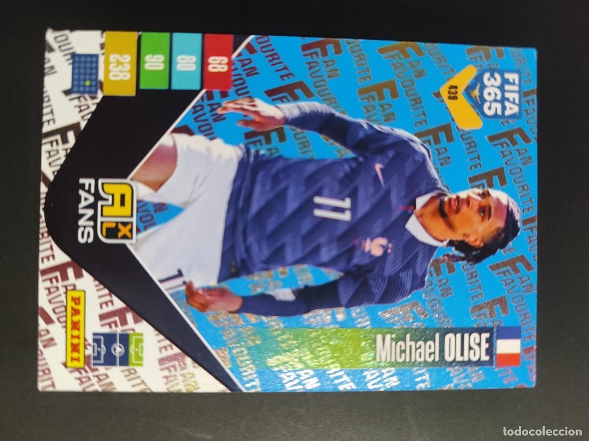 Cromos de f&uacute;tbol: ADRENALYN XL FIFA 365 2027 CARD FANS PARALELA AZUL OLISE FRANCIA # 439 PANINI