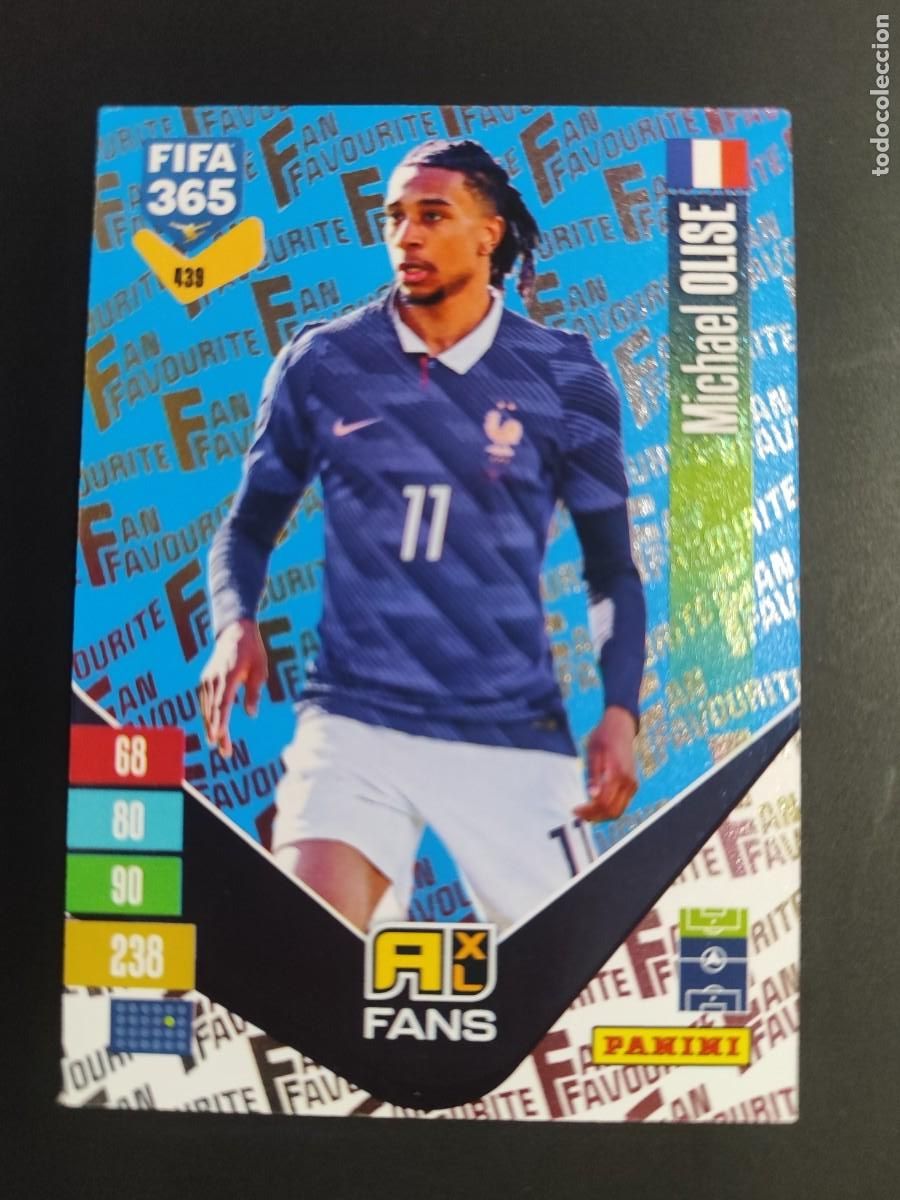 Figurine di Calcio: ADRENALYN XL FIFA 365 2027 CARD FANS PARALELA AZUL OLISE FRANCIA # 439 PANINI