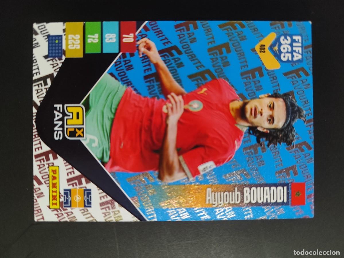 Cromos de f&uacute;tbol: ADRENALYN XL FIFA 365 2027 CARD FANS PARALELA AZUL BOUADDI MARRUECOS # 402 PANINI