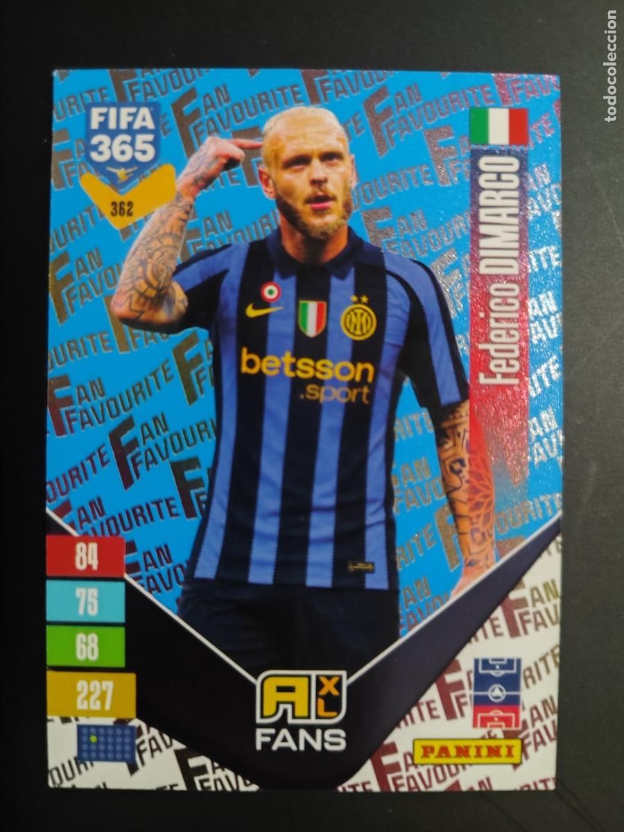 Fu&szlig;ball-Sticker: ADRENALYN XL FIFA 365 2027 CARD FANS PARALELA AZUL DIMARCO INTER # 362 PANINI