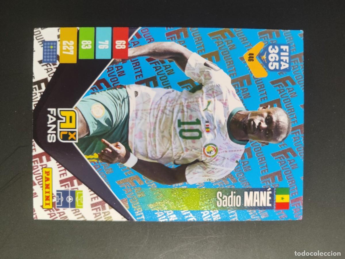 Cromos de f&uacute;tbol: ADRENALYN XL FIFA 365 2027 CARD FANS PARALELA AZUL SADIO MANE SENEGAL # 446 PANINI