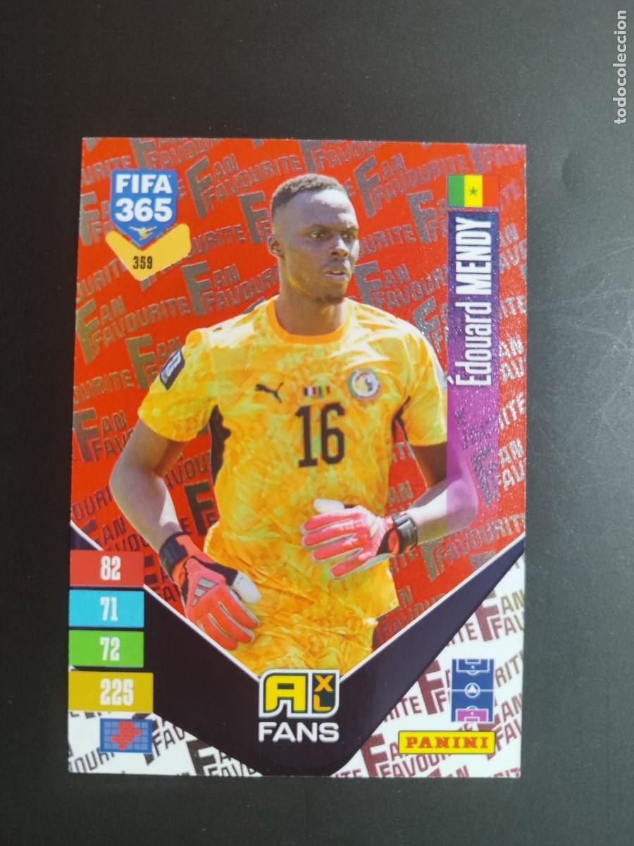 Cromos de f&uacute;tbol: ADRENALYN XL FIFA 365 2027 CARD FANS PARALELA ROJA MENDY SENEGAL # 359 PANINI