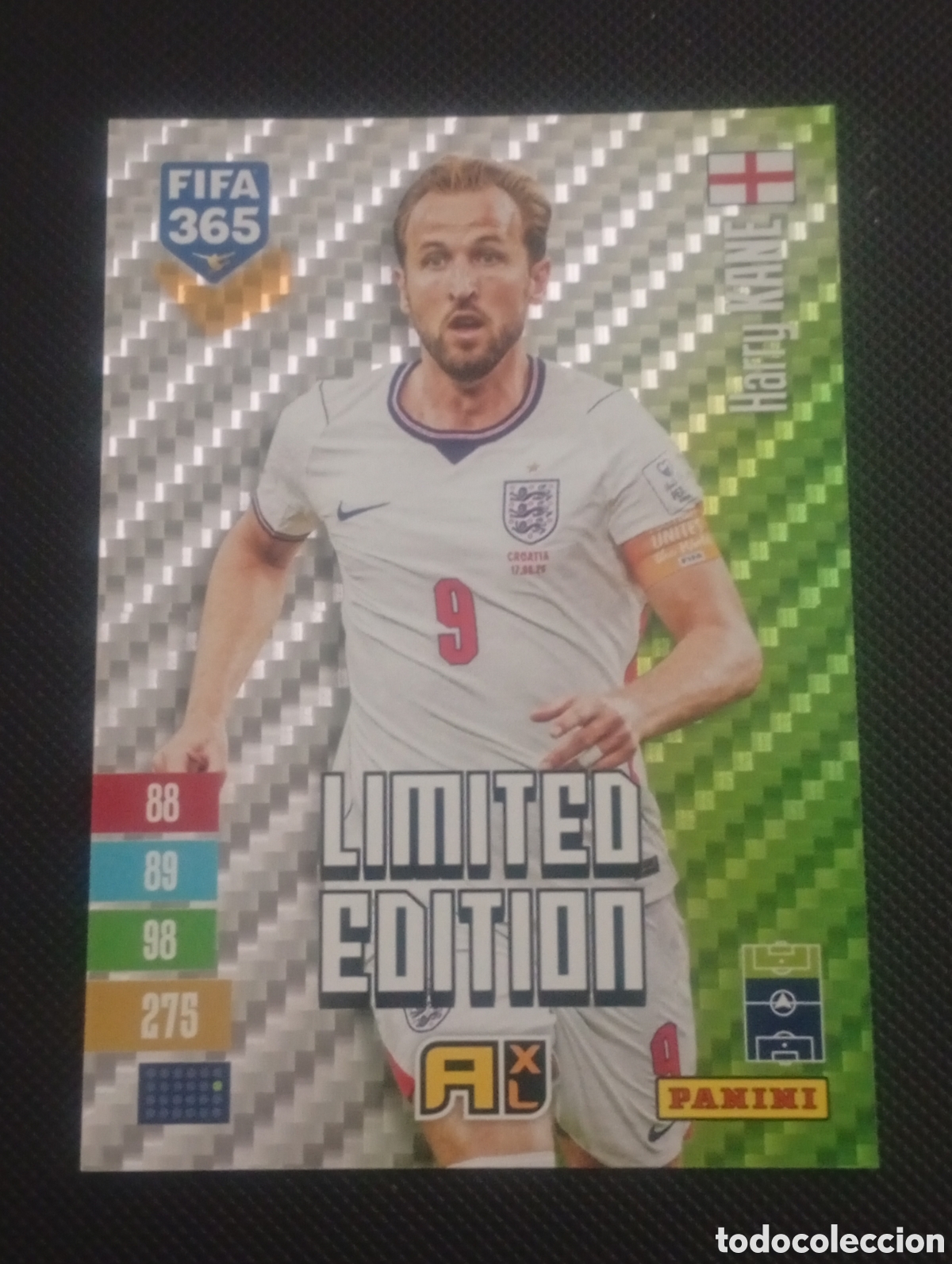 Cromos de f&uacute;tbol: limited edition HARRY KANE ENGLAND UK ADRENALYN FIFA 365 PANINI 2026 2027 26 27 CROMOS CARDS