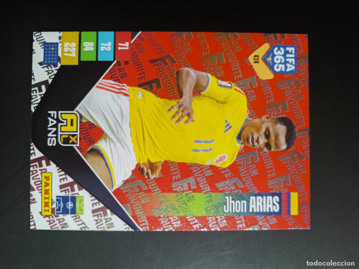 Cromos de f&uacute;tbol: ADRENALYN XL FIFA 365 2027 CARD FANS PARALELA ROJA JHON ARIAS COLOMBIA # 434 PANINI