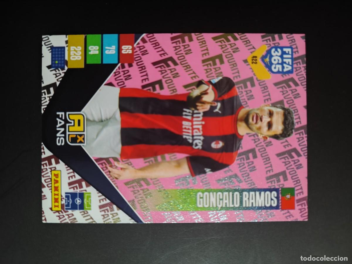 Cromos de f&uacute;tbol: ADRENALYN XL FIFA 365 2027 CARD FANS PARALELA FUCSIA GON&Ccedil;ALO RAMOS AC MILAN # 422 PANINI