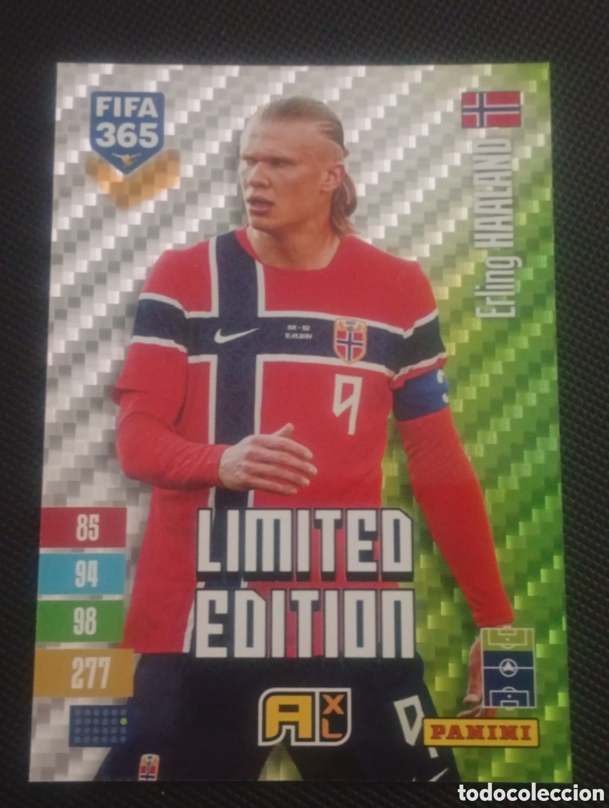 Cromos de f&uacute;tbol: limited edition HAALAND NORUEGA ADRENALYN FIFA 365 PANINI 2026 2027 26 27 CROMOS CARDS