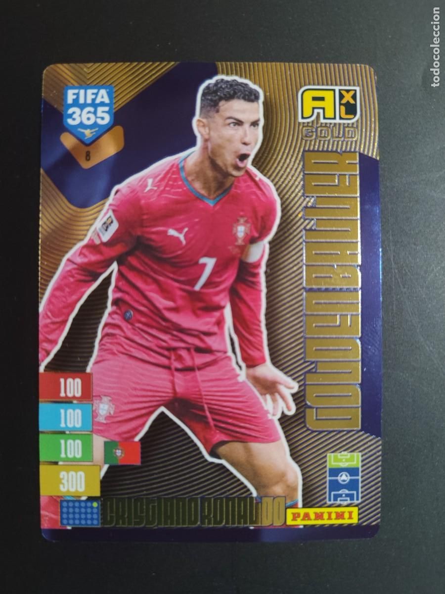 Cromos de f&uacute;tbol: ADRENALYN XL FIFA 365 2027 CARD GOLDEN BALLER (BALON DE ORO) CRISTIANO RONALDO PORTUGAL # 8 PANINI