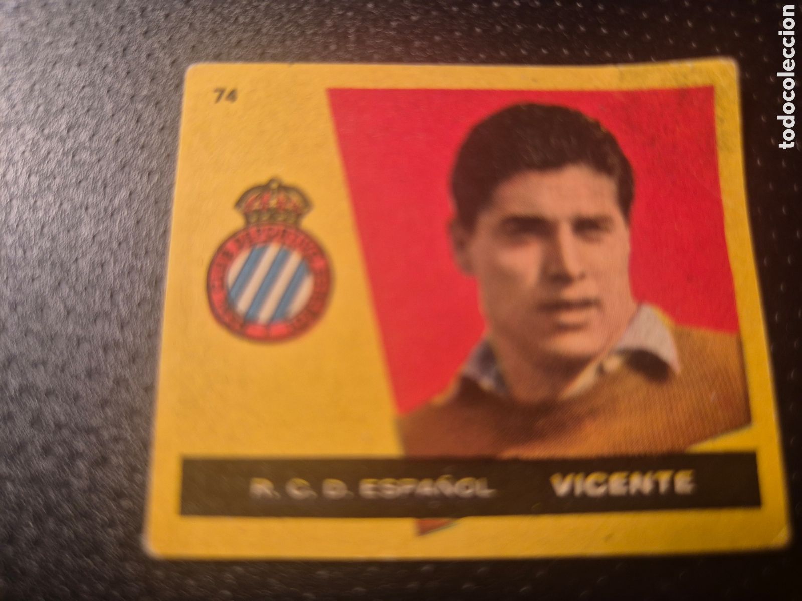 Figurine di Calcio: VICENTE 74 R C D ESPA&Ntilde;OL CAMPEONES 1960 BRUGUERA