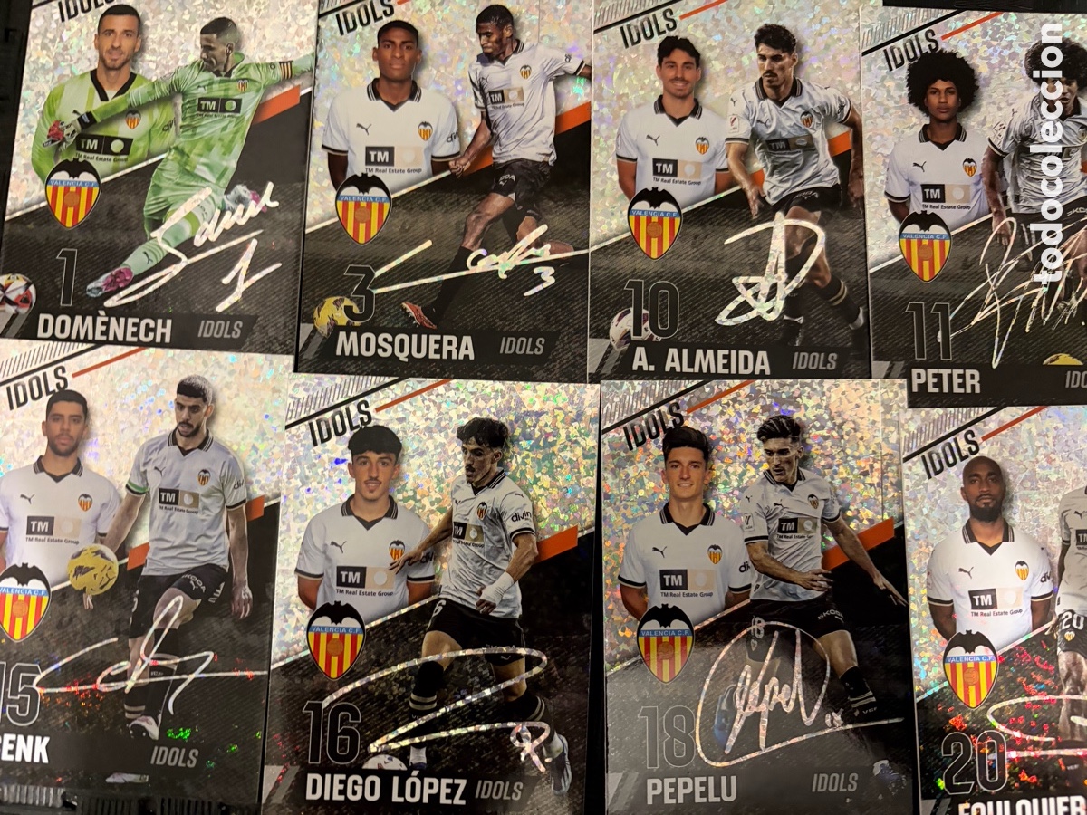 Cromos de f&uacute;tbol: Lote Valencia cf mundicromo team set 2023 2024 23 24 IDOLS
