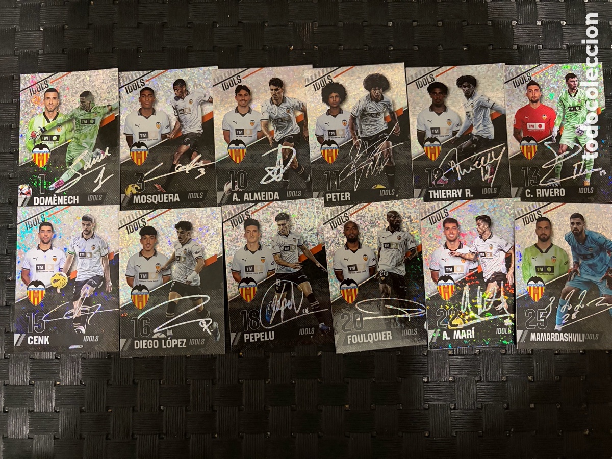 Cromos de f&uacute;tbol: Lote Valencia cf mundicromo team set 2023 2024 23 24 IDOLS