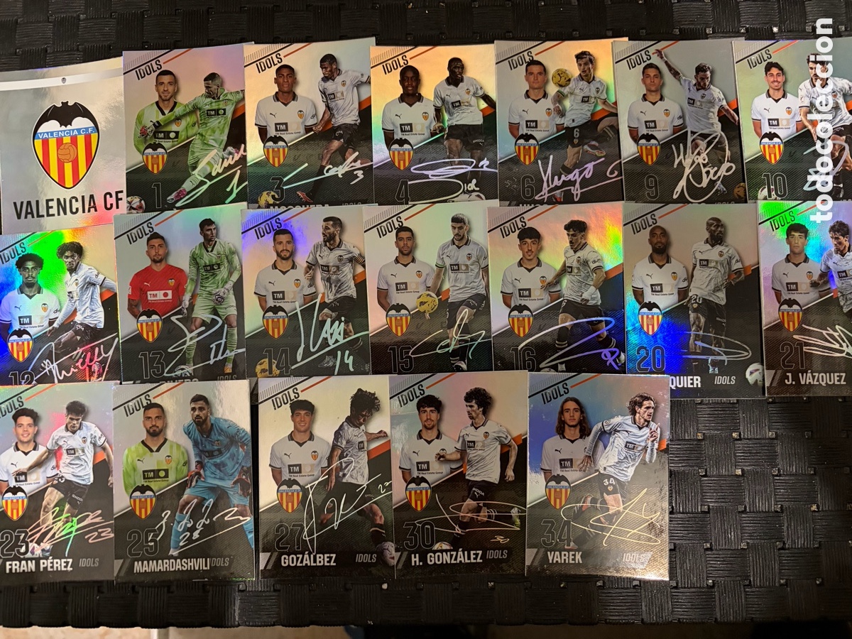 Cromos de f&uacute;tbol: Lote Valencia cf mundicromo team set 2023 2024 23 24 IDOLS
