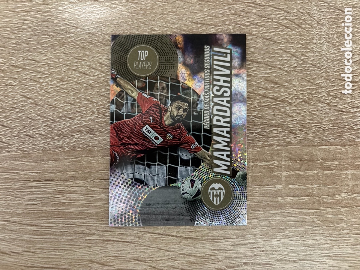 Cromos de f&uacute;tbol: 34 MAMARDASHVILI TOP PLAYERS GOLD TEAM SET VALENCIA CF MUNDICROMO FOOTBALL TREASURES 2023 2024 23 24