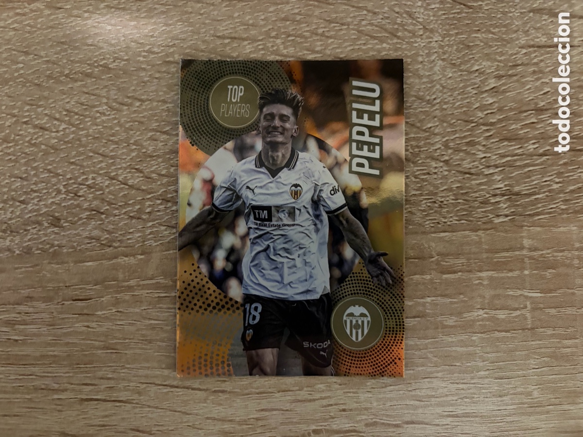 Cromos de f&uacute;tbol: 36 PEPELU GOLD RAINBOWTOP PLAYERS TEAM SET VALENCIA CF MUNDICROMO FOOTBALL TREASURES 2023 2024 23 24